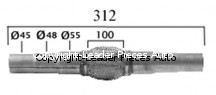 Manchon Flexible  D'Echappement Universel 312 mm- Tresse 100 mm